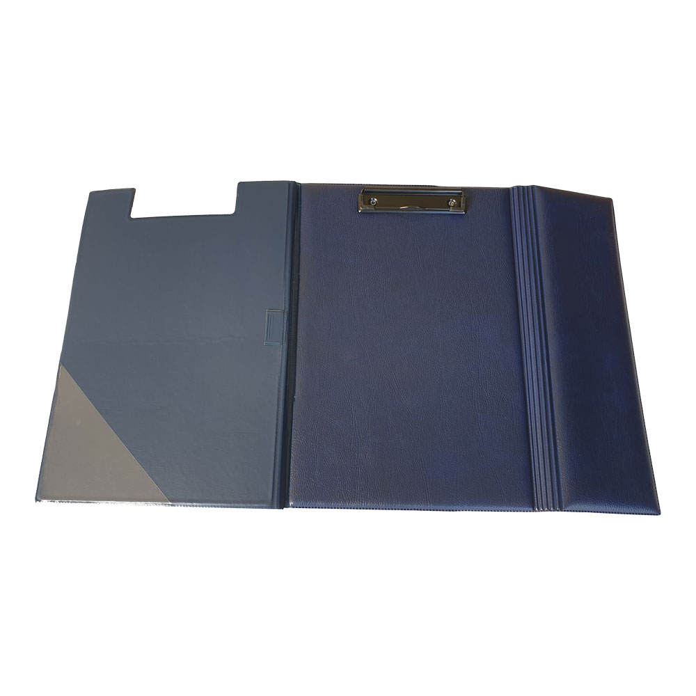 Chauffeursmap klembord+opbergvak Din A4 PP blauw