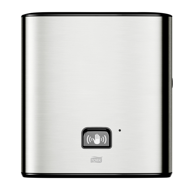 Handdoekroldispenser Tork H1 Image Line Matic zilver 