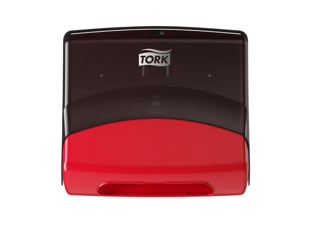 Reinigingsdoekdispenser Tork W4 Performance gevouwen rood 