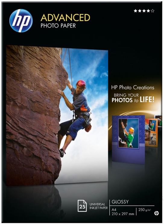 Fotopapier HP Inkjet Advanced Glossy A4 250g (25)