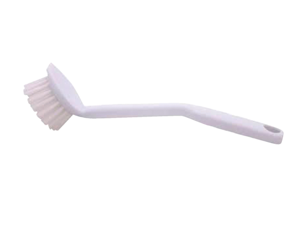 Afwasborstel Cleaninq basis plastic met ronde kop wit 