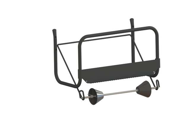 Poetspapierdispenser Euro Products M1 muurstandaard zwart 