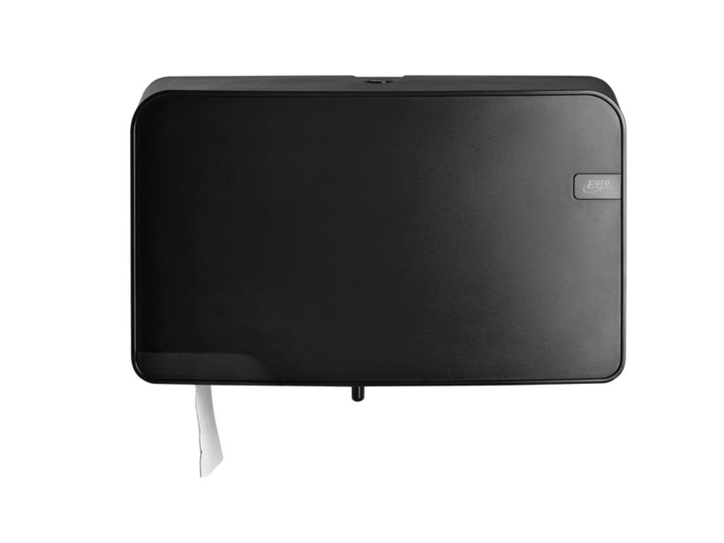 Toiletpapierdispenser Quartzline Q5 jumbo klein duo zwart 