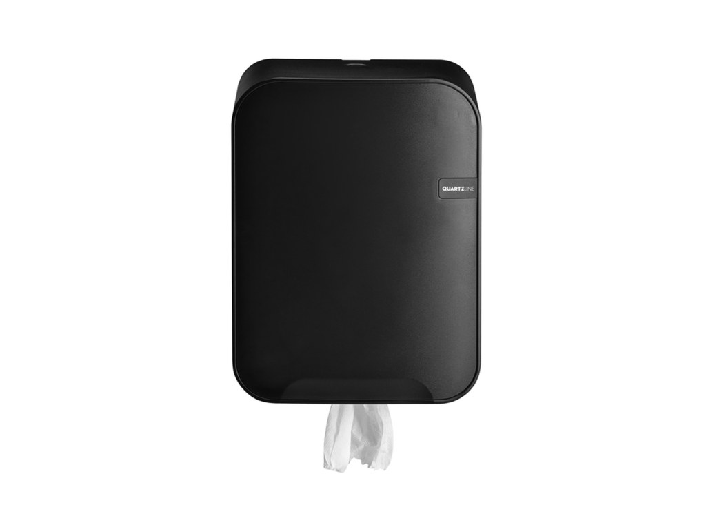 Poetspapierdispenser Quartzline Q16 medium zwart 