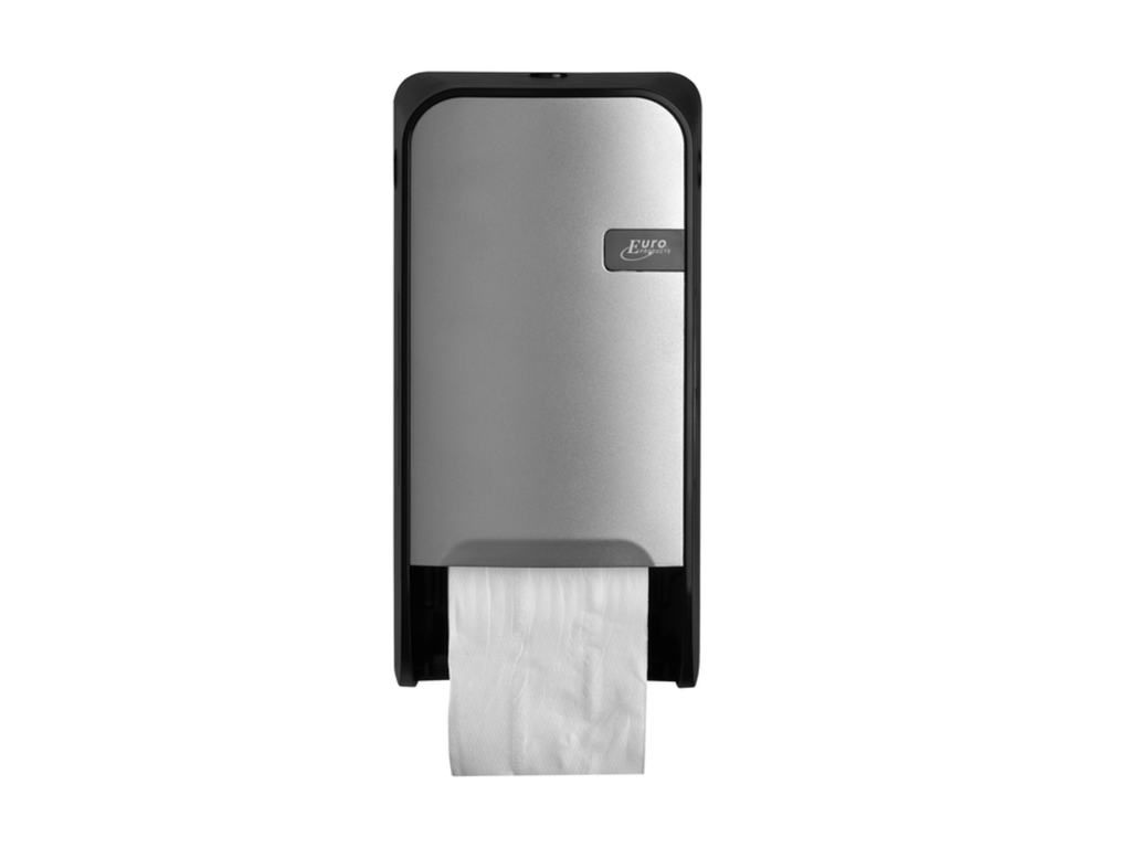 Toiletpapierdispenser Quartzline Q1 systeemrol duo zilver 
