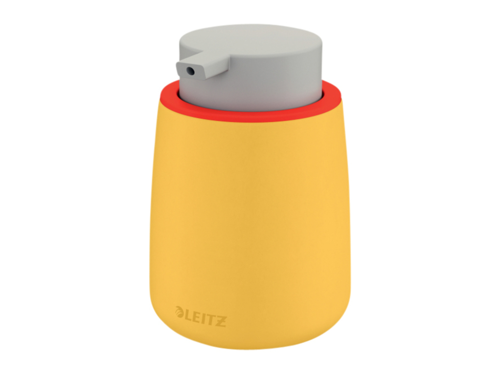 Handzeepdispenser Leitz Cosy voor handzeep 300ml geel