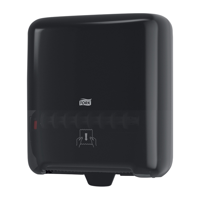 Handdoekroldispenser Tork H1 Elevation Matic zwart 