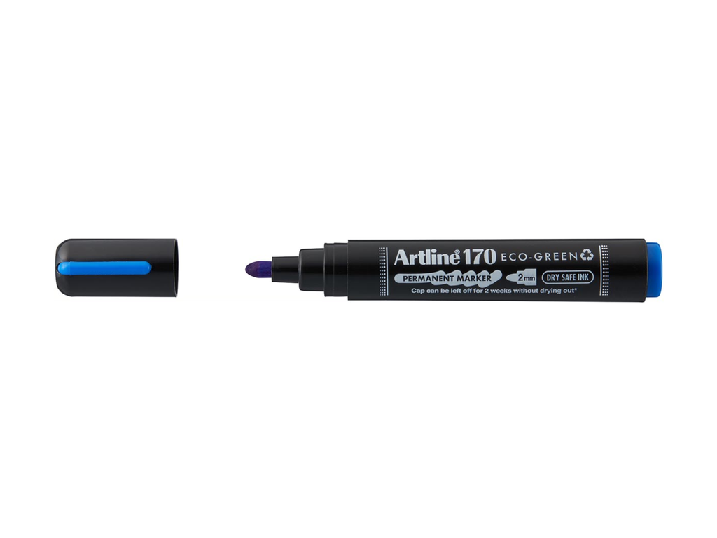 Permanent marker Artline Drysafe 170 Eco-Green 2 mm ronde punt blauw