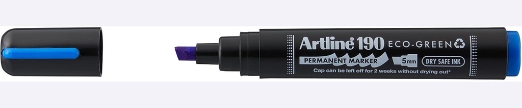 Permanent marker Artline Drysafe 190 Eco-Green 2-5 mm schuine punt blauw