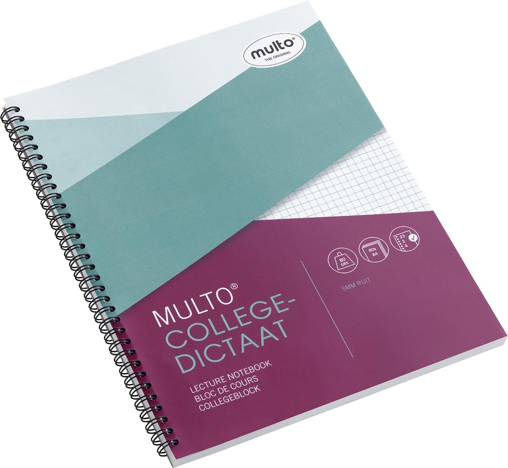 collegedictaat Multo  ft A4 geruit  5mm  23 gaats
