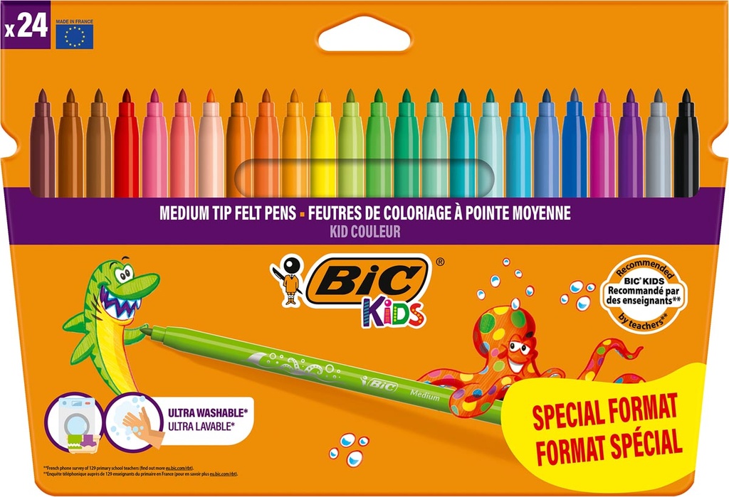 Viltstift Couleur Bic Kids 18 + 6 gratis
