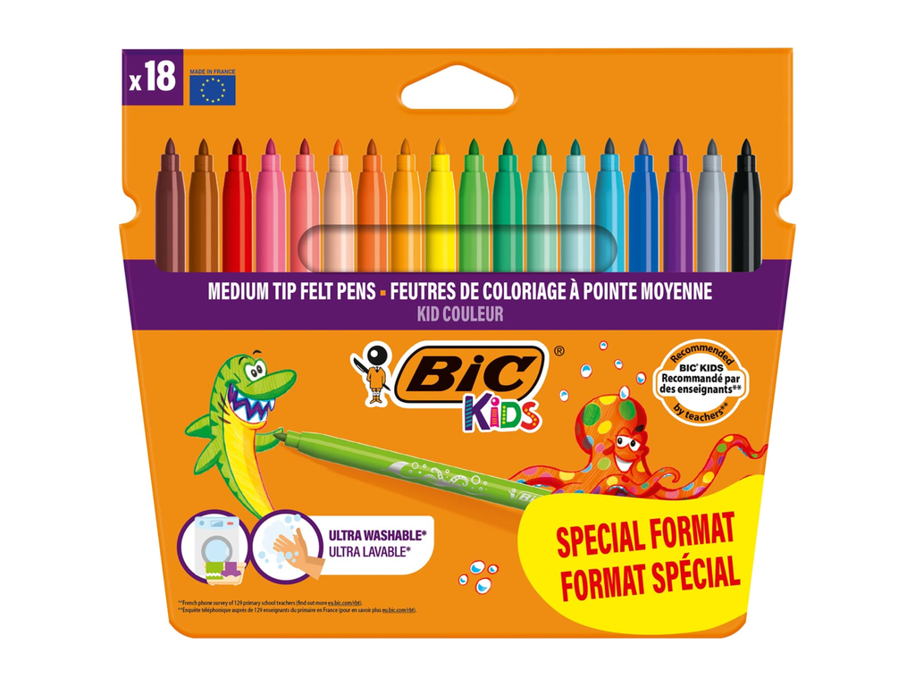 Viltstift Couleur Bic Kids 14 + 4 gratis