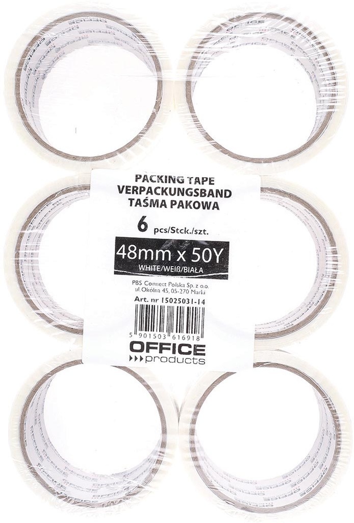 Verpakkingstape OFFICE products ft 48 mm x 46 m wit