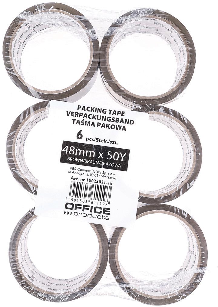 Verpakkingstape OFFICE products ft 48 mm x 46 m bruin