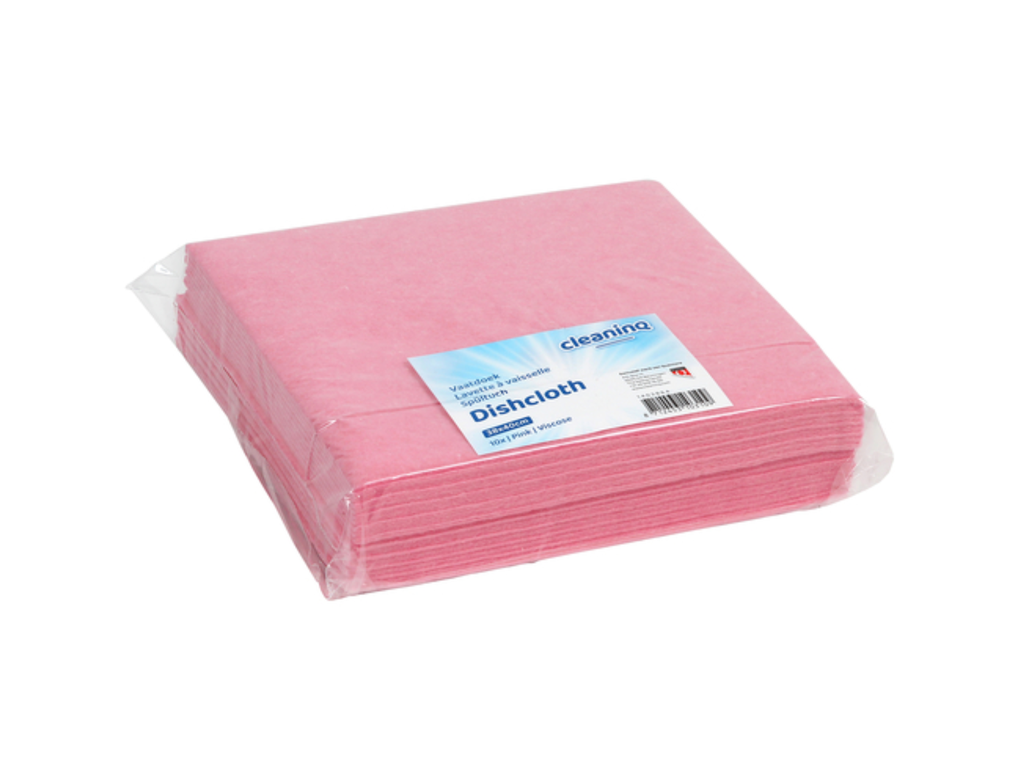 Werkdoek Cleaninq viscose 38x40cm roze (10)