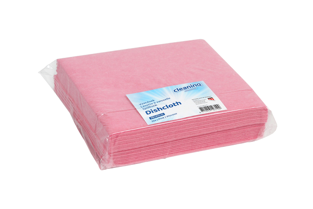 Werkdoek Cleaninq viscose 38x40cm roze (10)