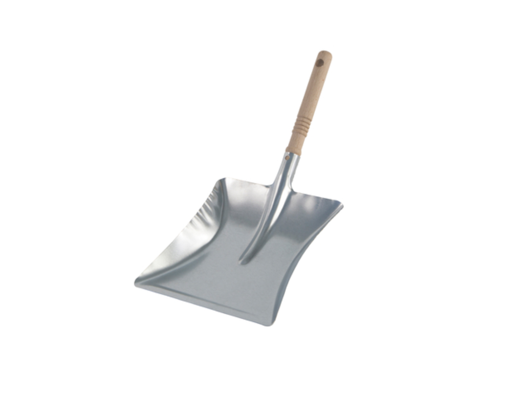 Stofblik Cleaninq verzinkt houten steel 23x21 cm