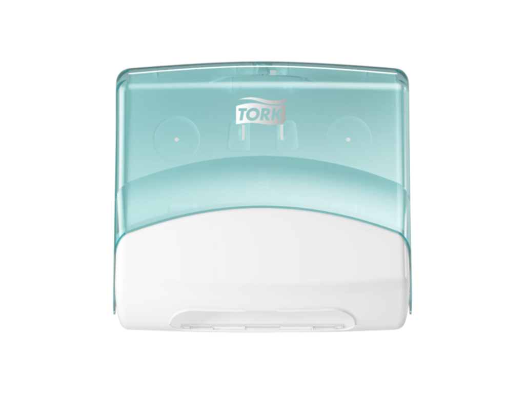 Reinigingsdoekdispenser Tork W4 Performance gevouwen turquoise 