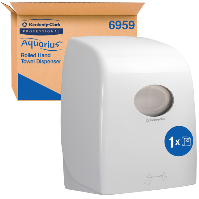 Handdoekroldispenser Kimberly Clark Aquarius wit 