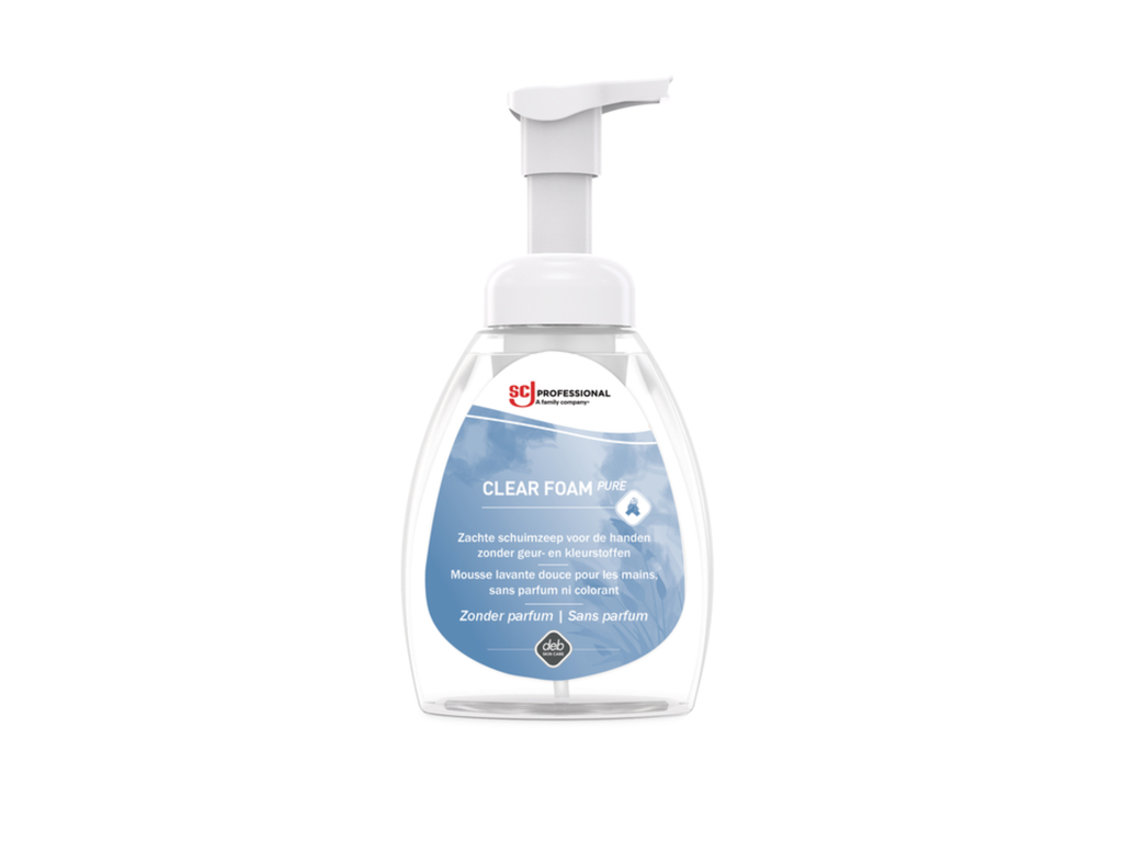 Handzeep SCJ Clear Foam Pure parfumvrij 250ml