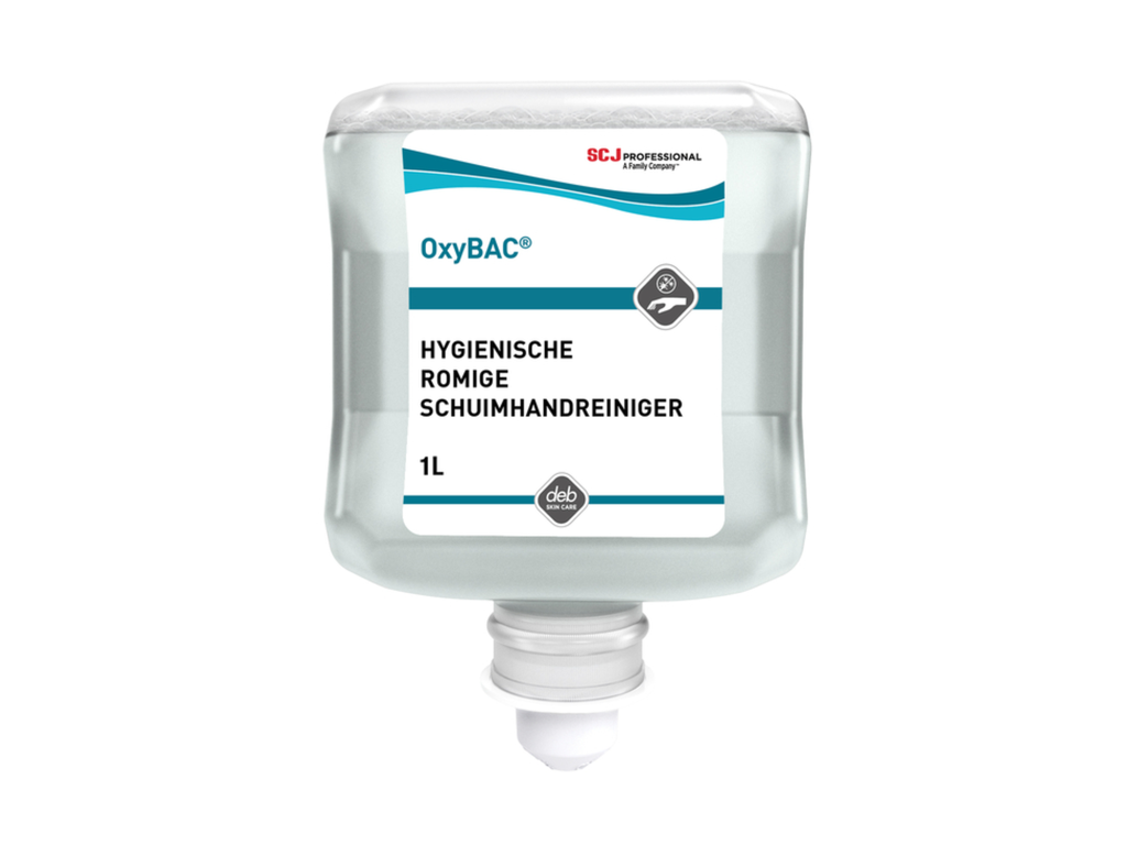 Handreiniger SCJ Oxy Bac Foam Wash antibacteriëel parfumvrij 1000ml