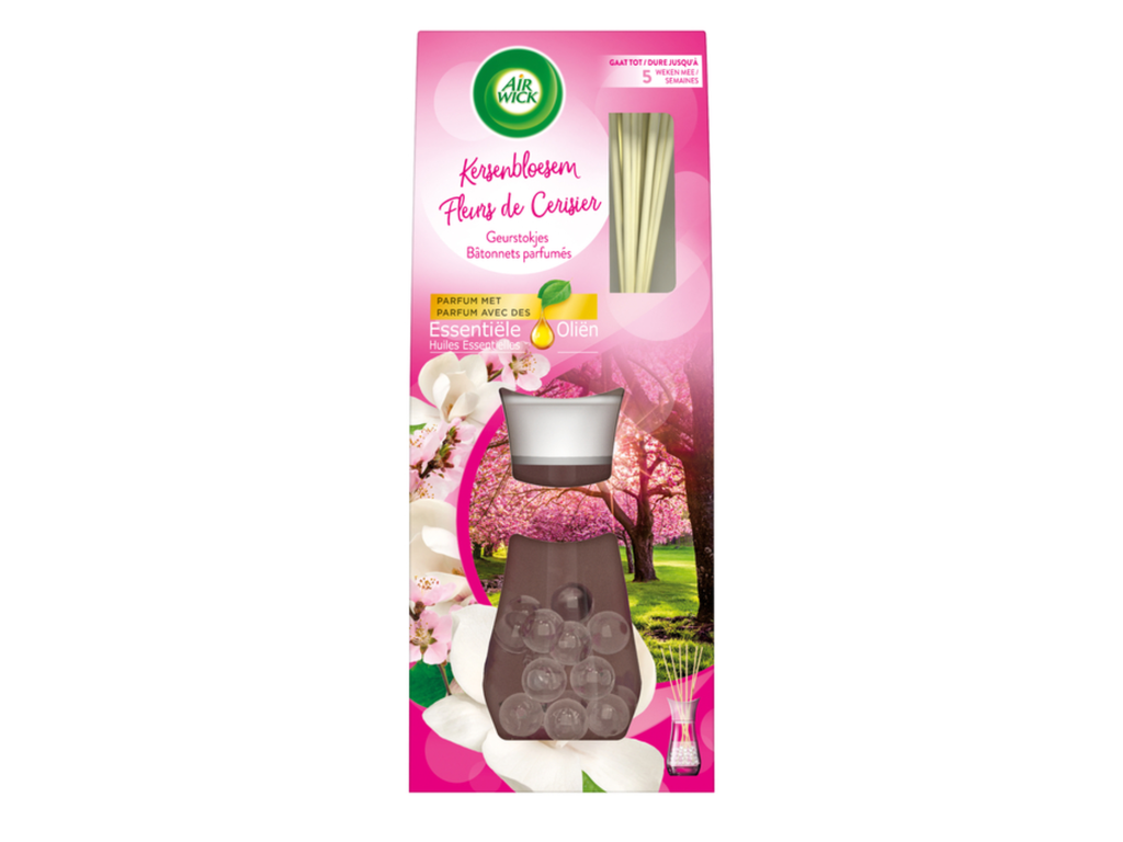 Geurstokjes AirWick Reeds Essential Oil kersenbloesem 33ml