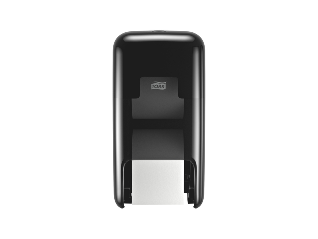 Toiletpapierdispenser Tork T7 Elevation OptiServe Coreless medium verticaal duo zwart 558042