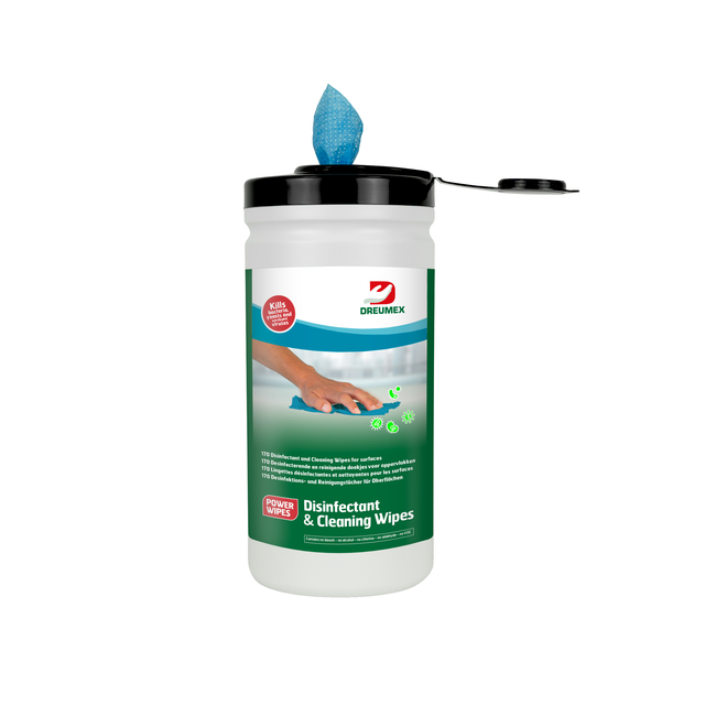 Desinfectiedoekjes Dreumex Disinfectant & Cleaning bus blauw (170)