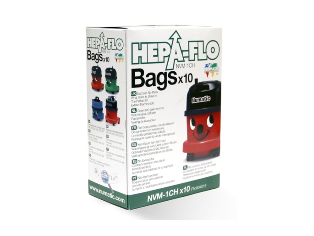 Stofzuigerzak Numatic Hepa Flo NVM-1CH microvezel Original (10)