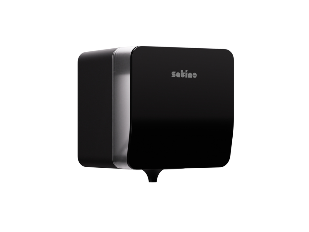 Poetspapierdispenser Satino CF1 Hyginity Plus medium zwart 