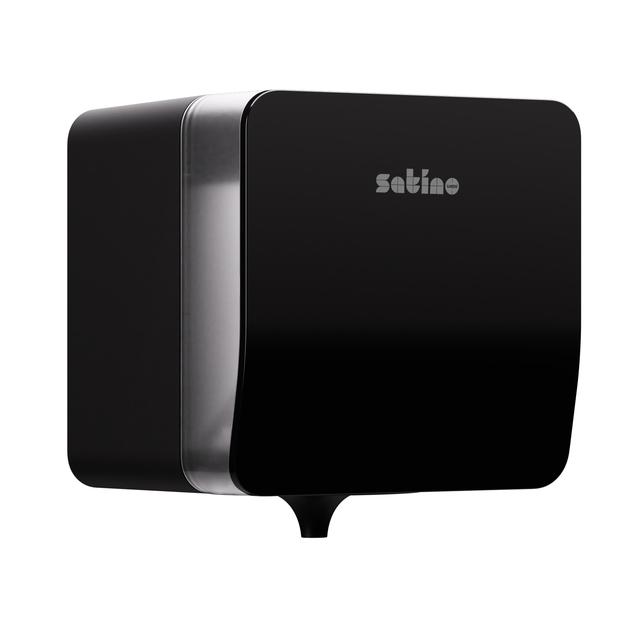 Poetspapierdispenser Satino CF1 Hyginity Plus medium zwart 