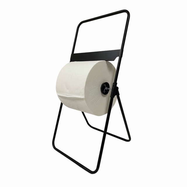 Poetspapierdispenser Euro Products V1 vloerstandaard zwart 