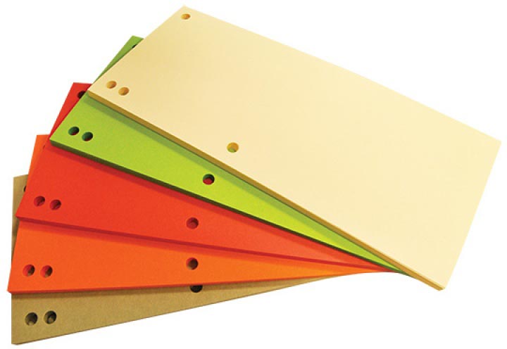 Verdeelstroken OFFICE products  235x105 mm  geassorteerde kleuren (100)