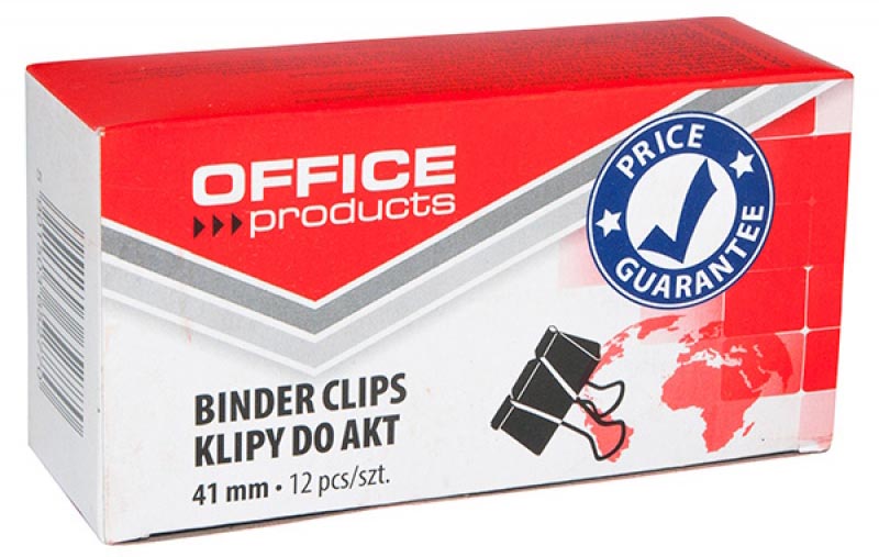 Foldbackclip OFFICE products  zwart 41 mm (12)