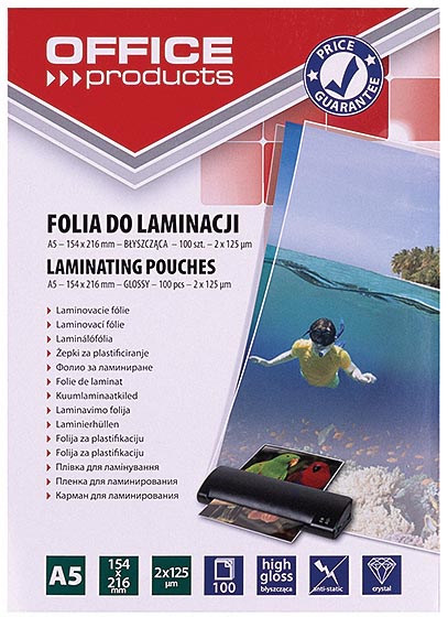 Lamineerhoes OFFICE products A5 250 micron (100)