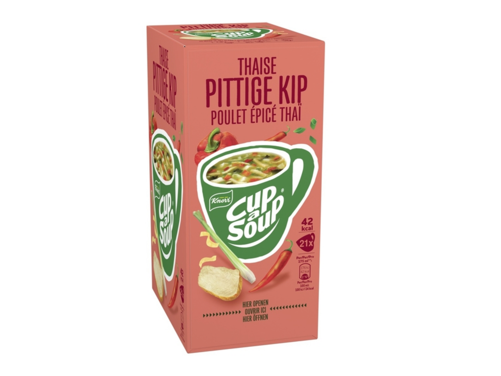 Cup-A-Soup Knorr pittige kip 175ml (21)
