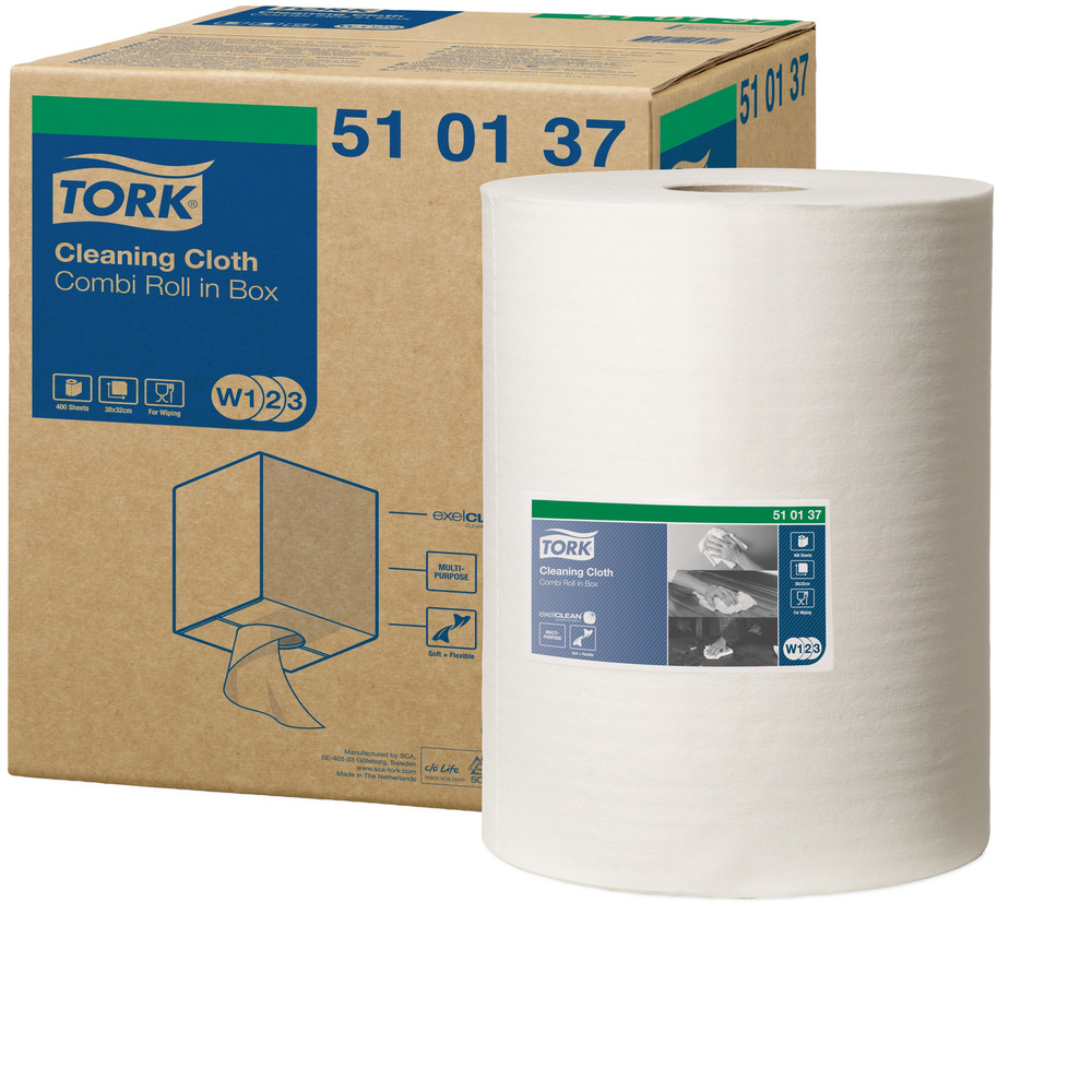 Reinigingsrol Tork Premium W1/W2/W3 32cmx152m 400 vel 