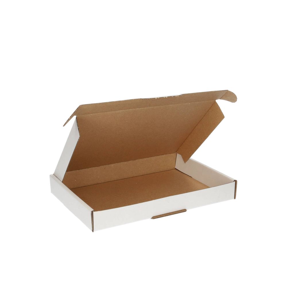 Brievenbusdoos enkele golf 220x310x28mm wit (50)