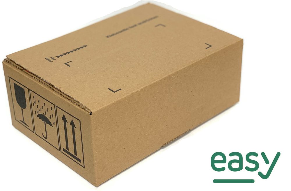 Webshop box met dubbele kleefstrook 230x160x80mm bruin (10)