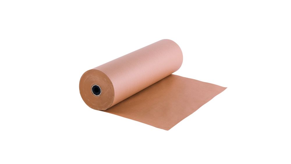 Inpakpapier 50cmx220m op rol 70gr zuiver kraft bruin