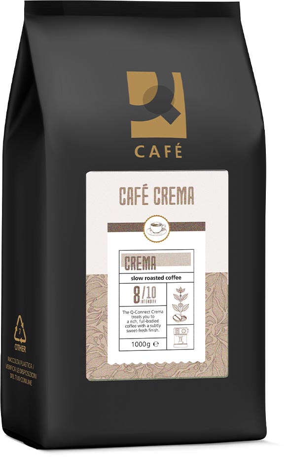 Koffiebonen Q-connect café crema 1kg