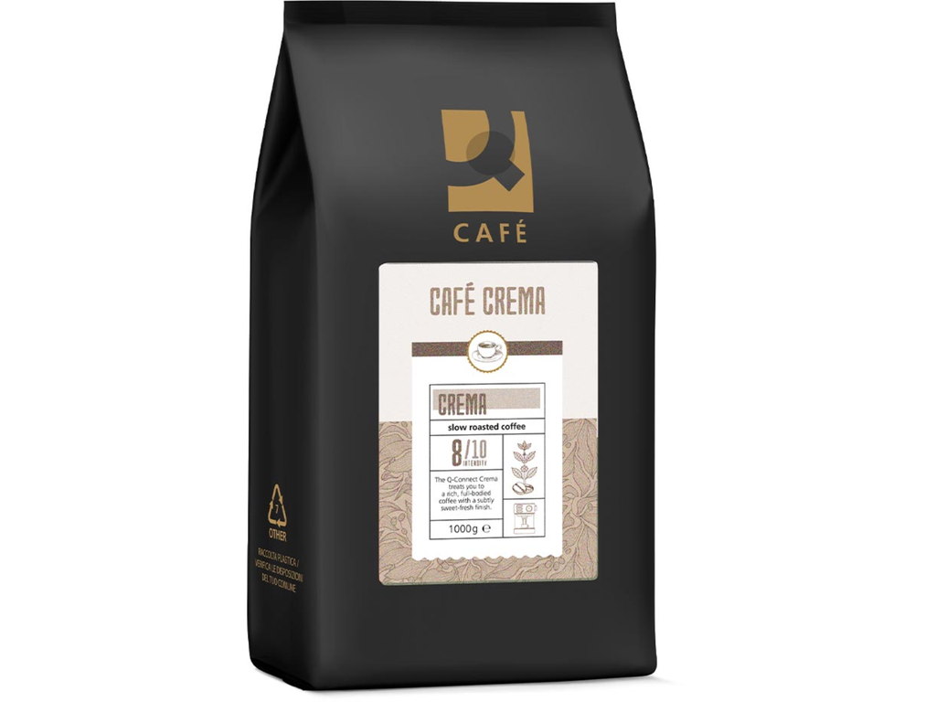 Koffiebonen Q-connect café crema 1kg