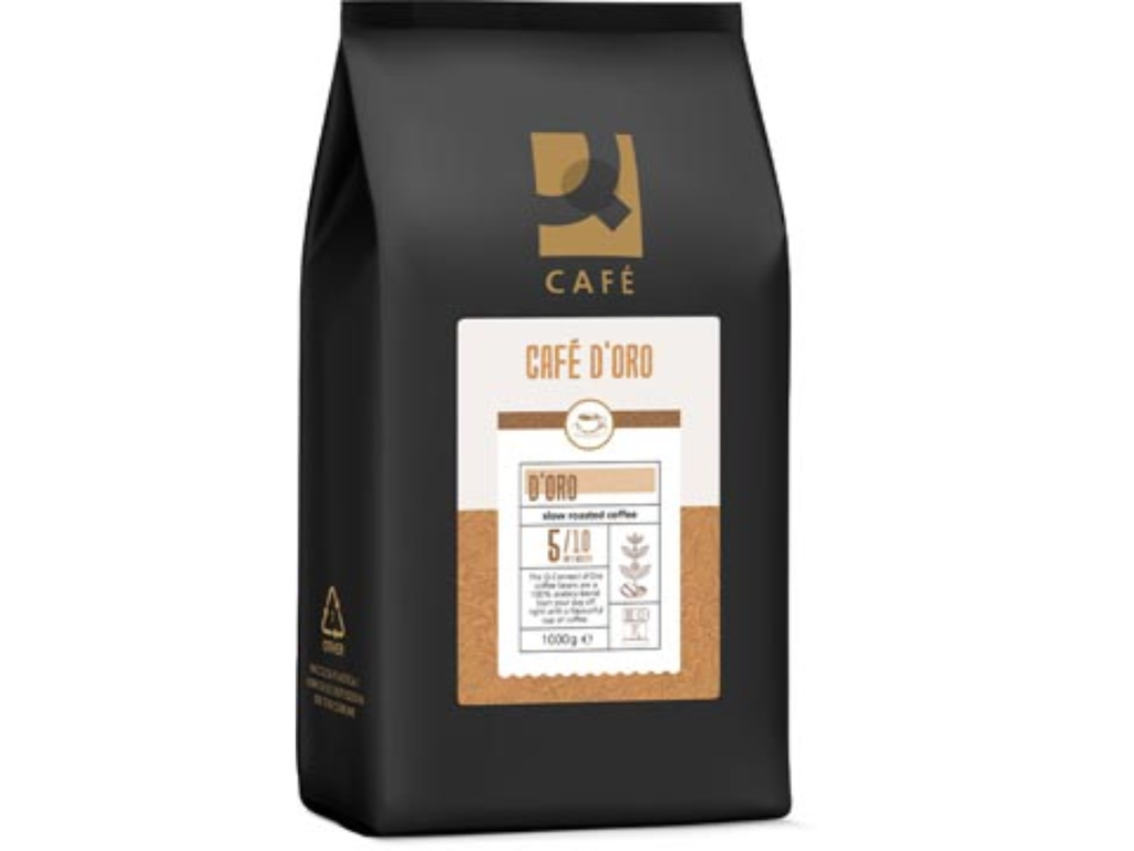 Koffiebonen Q-connect café D'oro 1kg 