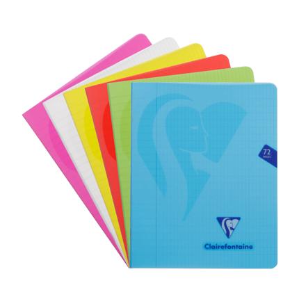 Schrift Clairefontaine Mimesys PP A5+ 16,5x21cm 36blz met kantlijn assorti 