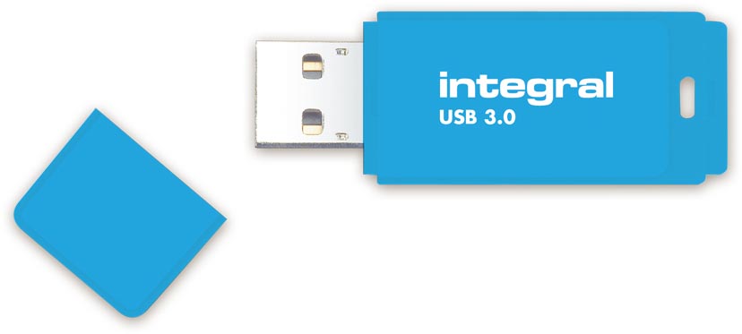 Neon USB 3.0 stick Integral 16GB blauw