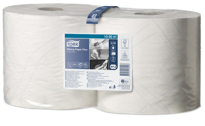 Poetsdoek Tork Plus Combi Roll W1/W2 2-laags 750vel (2) 