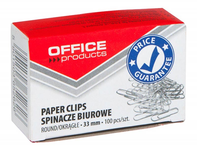 Papierklemmen Office Products 33mm gegalvaniseerd 