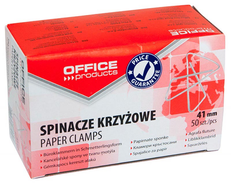 Vlinderklemmen Office Products 41mm gegalvaniseerd (50)