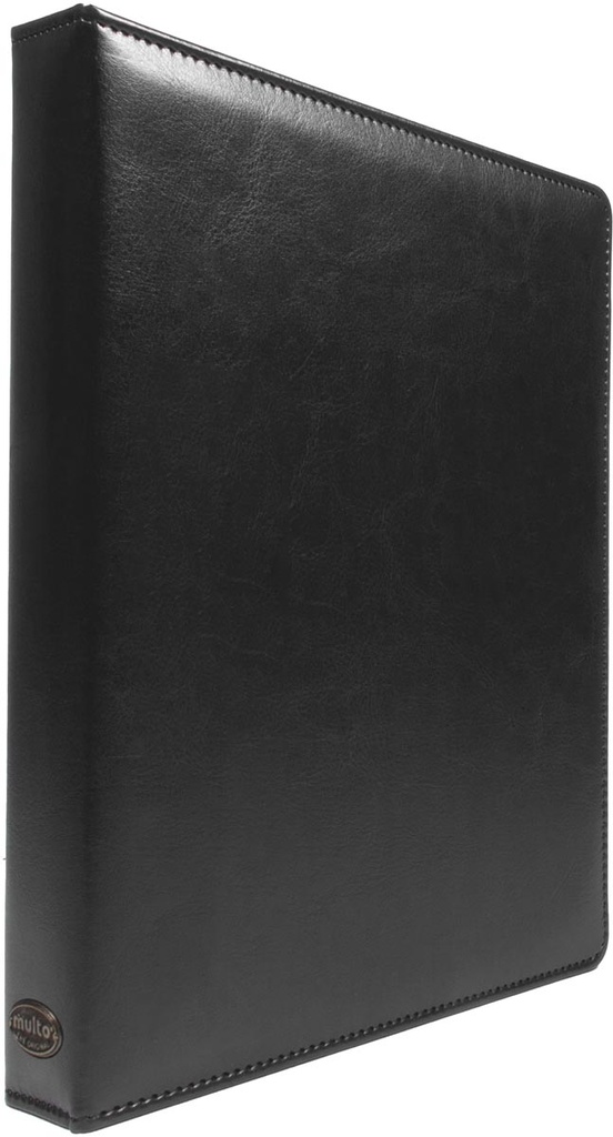 Multo ringmap hannibal A5 17 ringen van 19mm zwart kunstleer