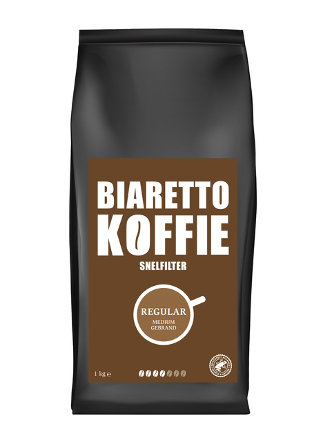 Koffie Biaretto snelfiltermaling gemalen regular 1000 gram 